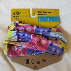 Turtle Fur Kids Multi-Functional Neck Gaiter - Colorful Cat Print